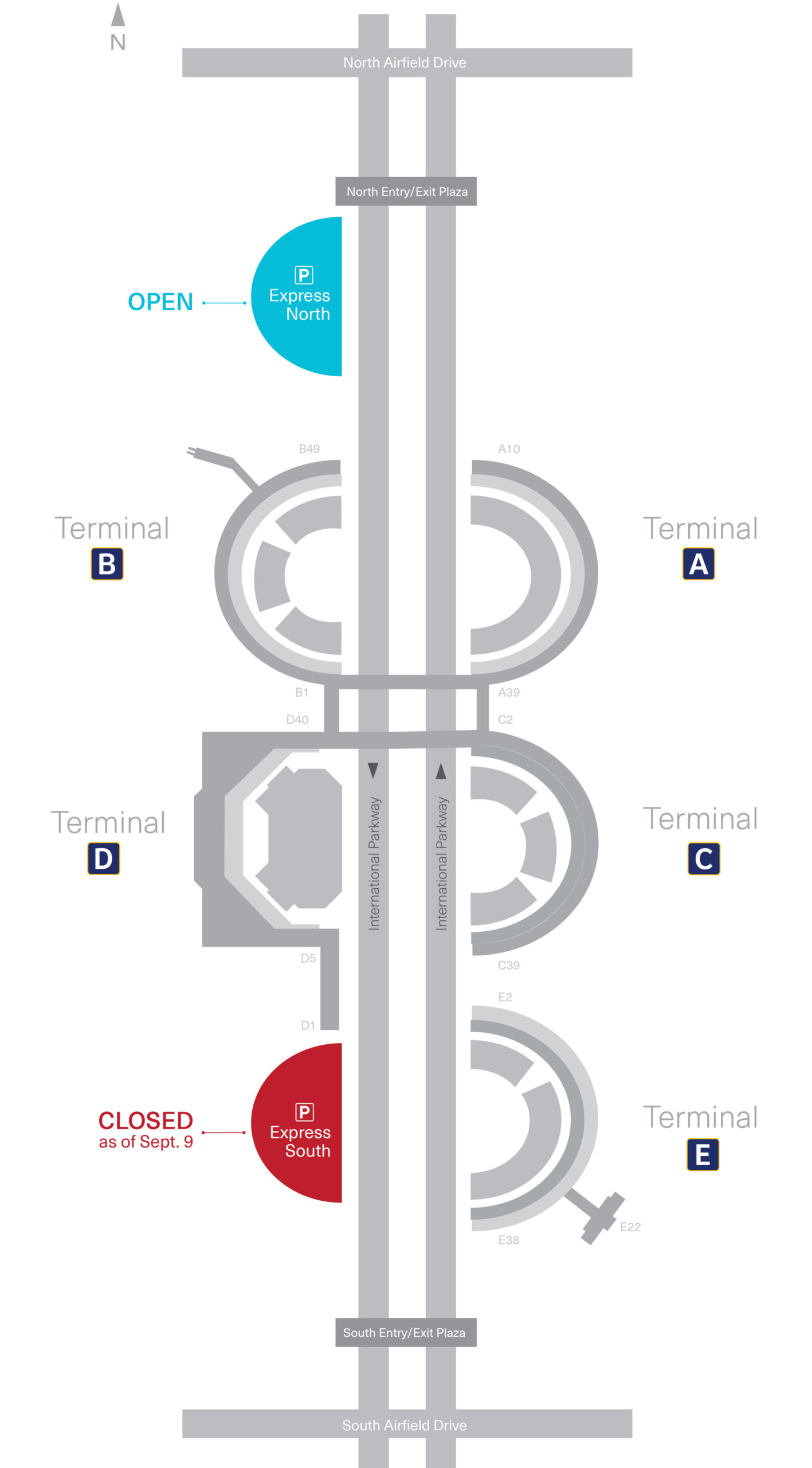 Express Parking Map DFW Airport
