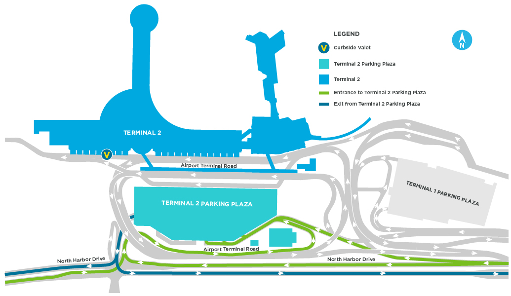 Terminal 2 Parking Plaza Map San Diego Airport