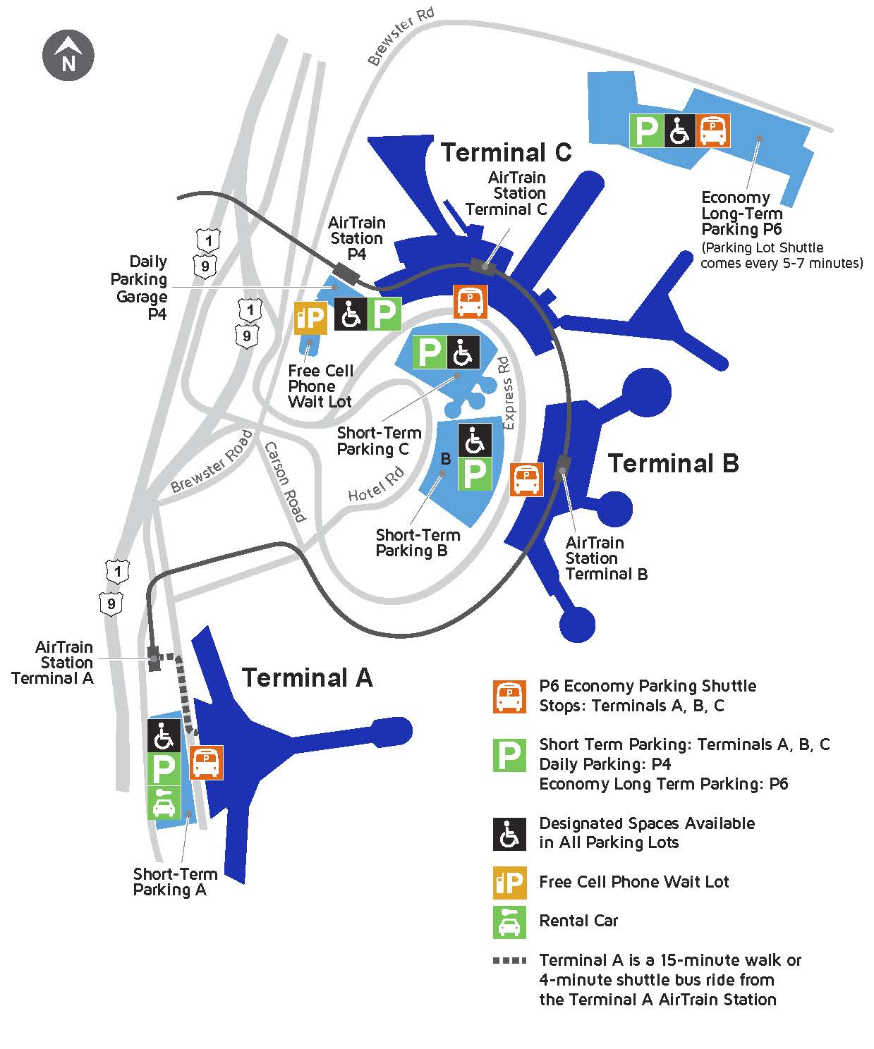 EWR AirTrain map