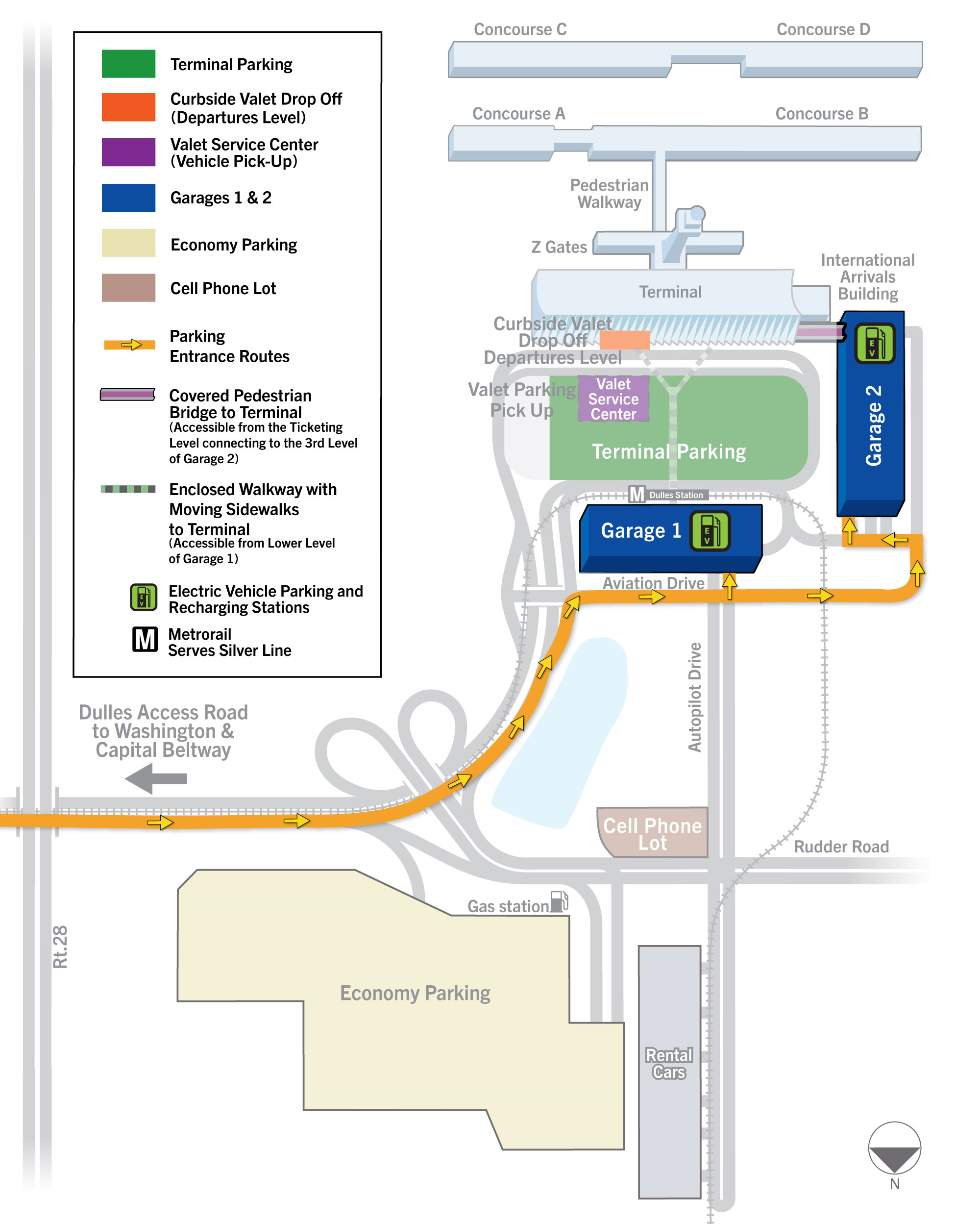 Garage Parking Map Dulles Airport