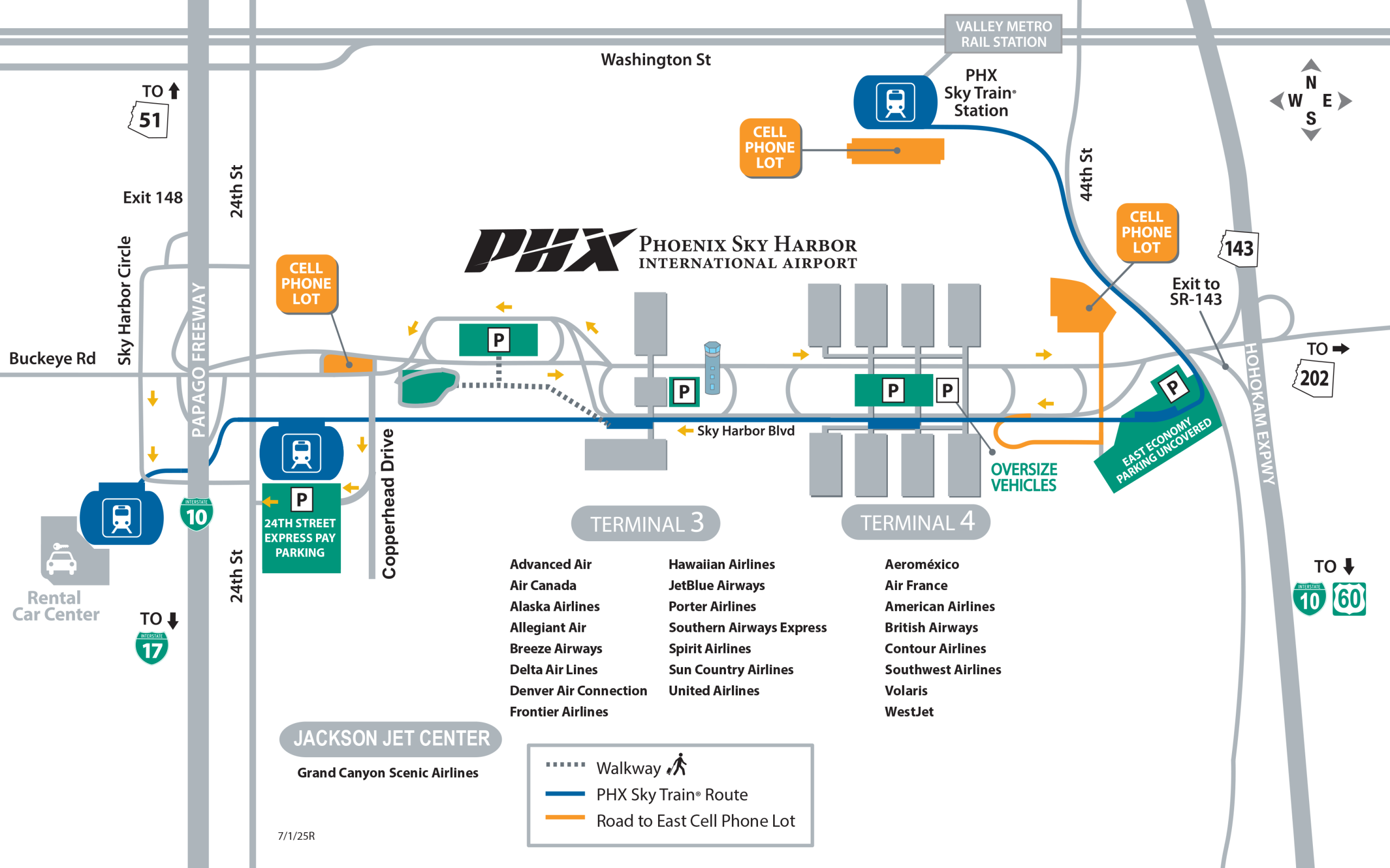 Sky Harbor Airport Parking Map