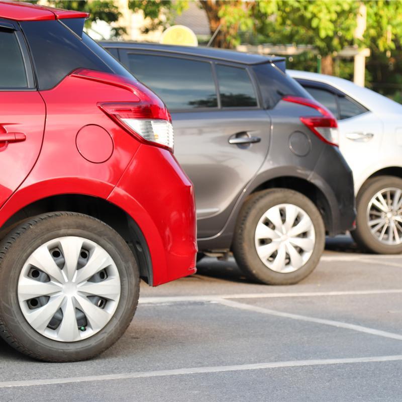 Red Lot Parking at Cleveland Airport
