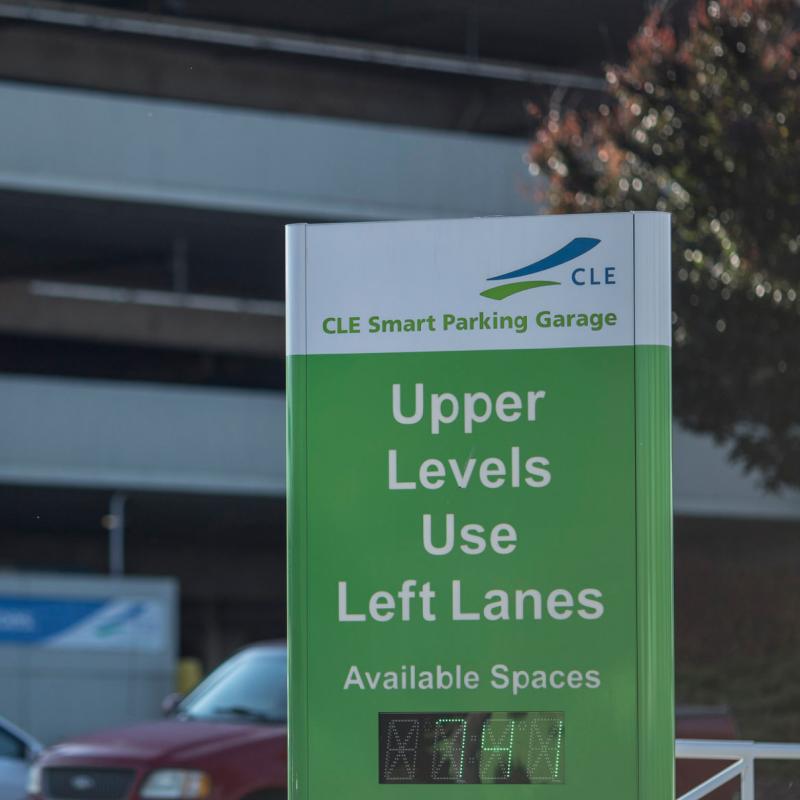 Smart Garage Parking at Cleveland Hopkins Airport